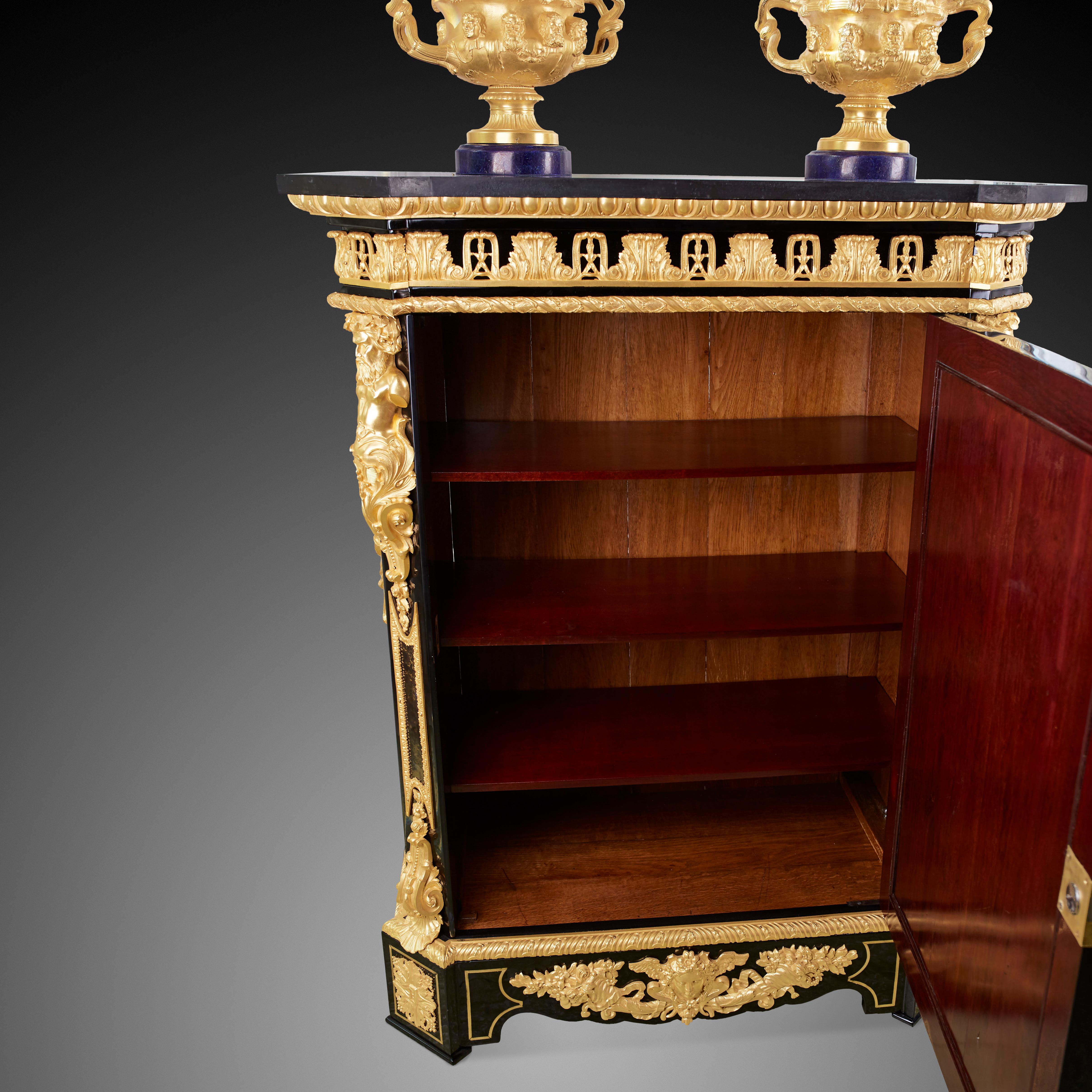 Cabinet 19th Century, Napoleon III Period, Style Boulle In Excellent Condition For Sale In Warsaw, PL