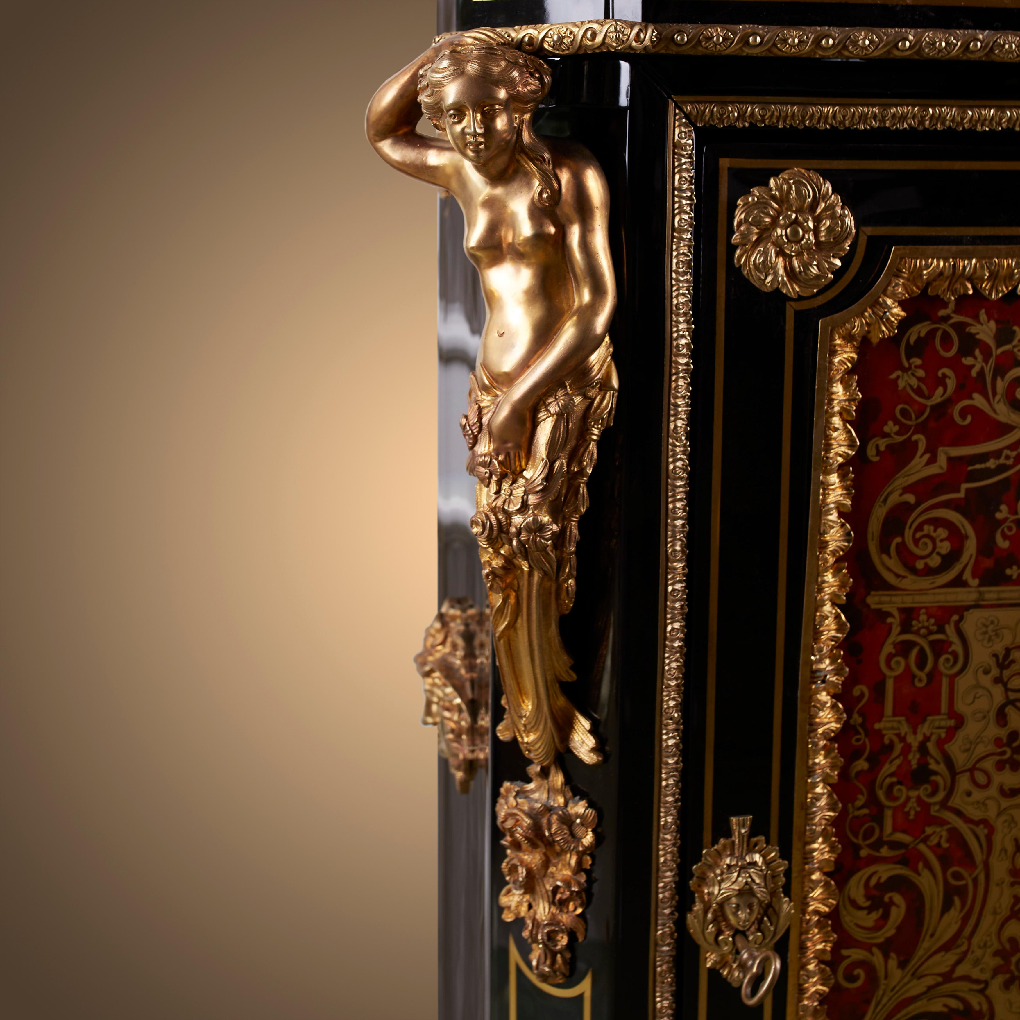 Cabinet 19th Century, Napoleon III Period, Style Boulle For Sale 1