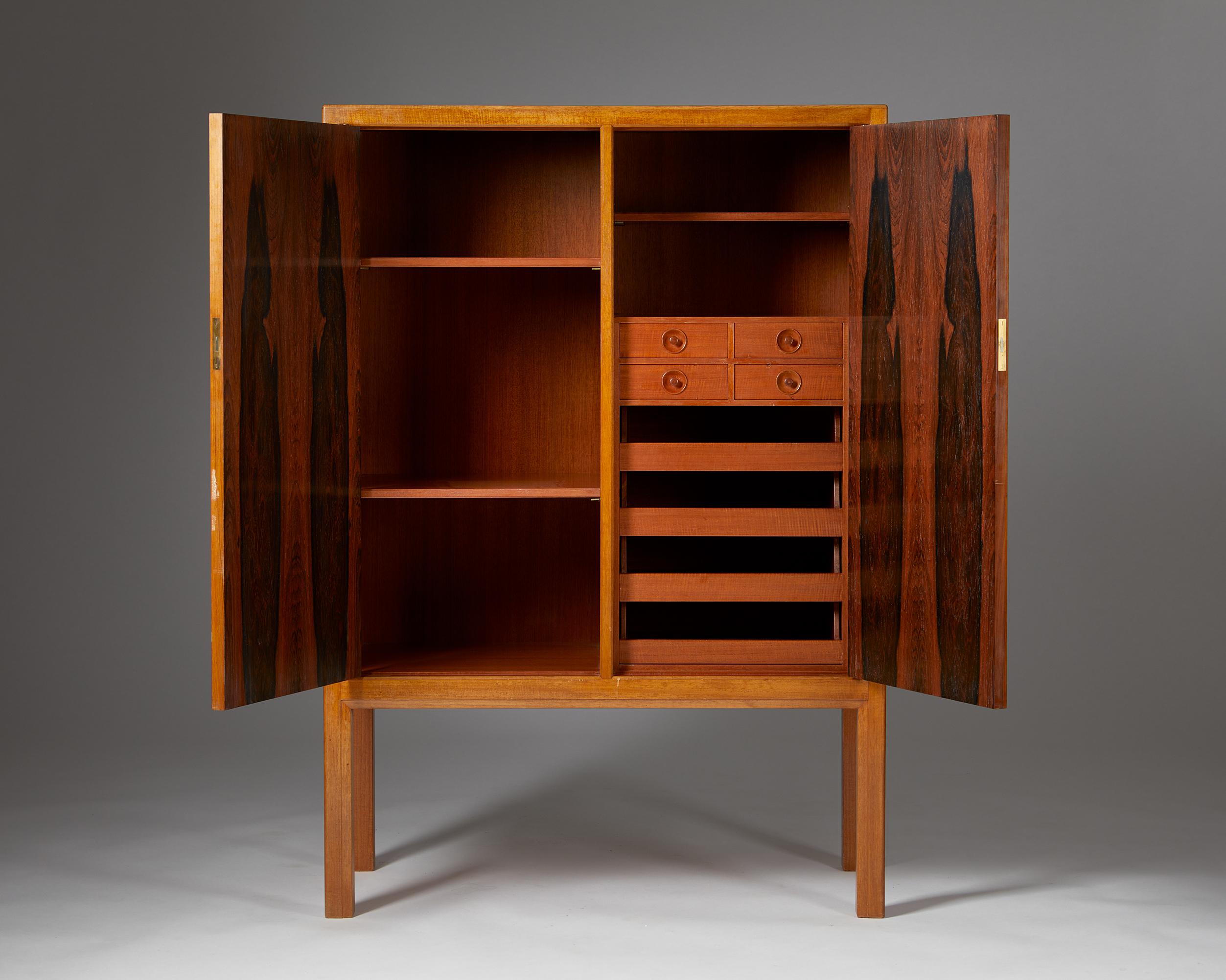 Cabinet, Anonymous, Brazillian Rosewood and Mahogany, Sweden, 1950s For Sale 1