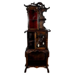 Asian cabinet in stained beech, Viardot style – Late 19th century