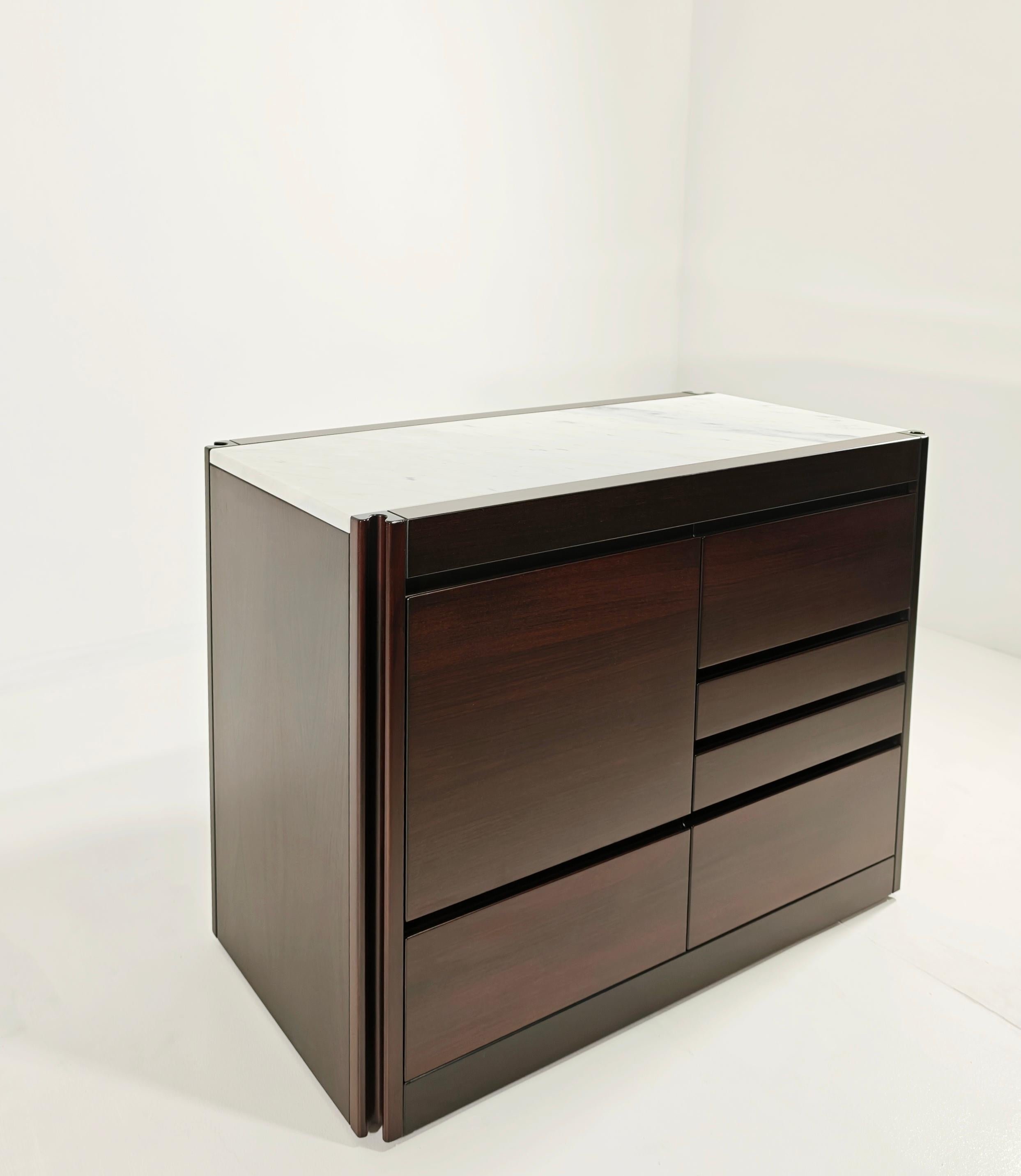 Cabinet Bar Marble Angelo Mangiarotti For Molteni Mid-Century Design Italy 60s 6