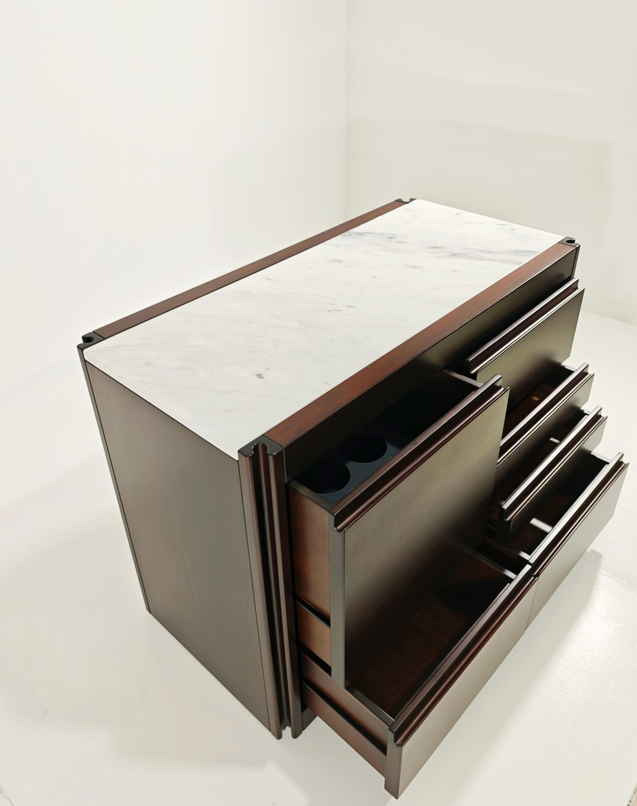 Mid-Century Modern Cabinet Bar Marble Angelo Mangiarotti For Molteni Mid-Century Design Italy 60s