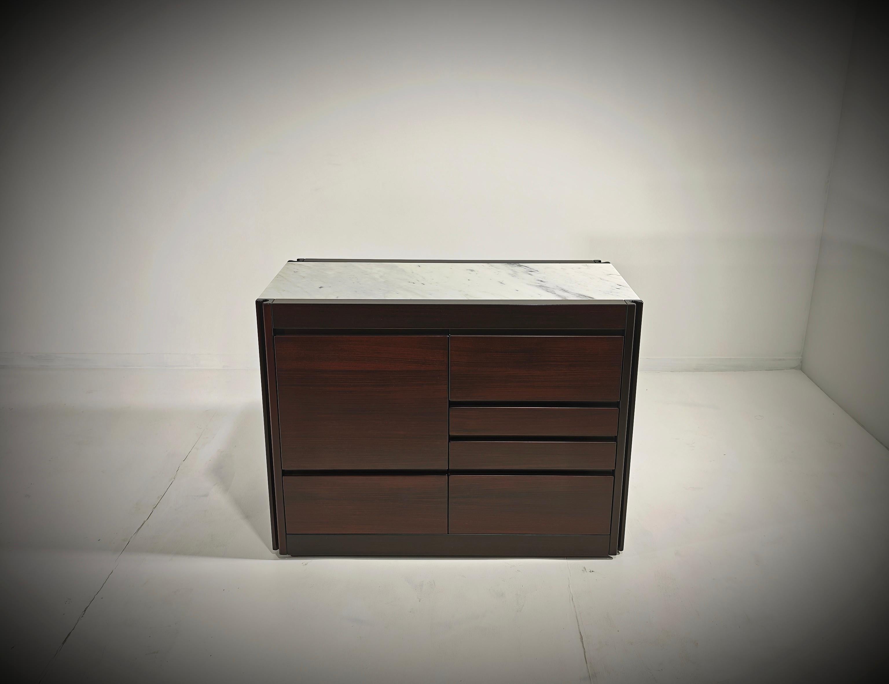 Cabinet Bar Marble Angelo Mangiarotti For Molteni Mid-Century Design Italy 60s 2
