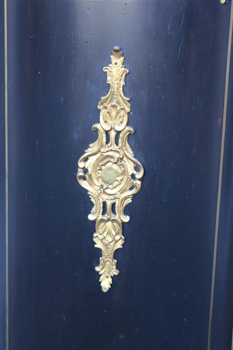 Cabinet Black and Gold Napoleon III 1860 France marble Top André-Charles Boulle For Sale 8