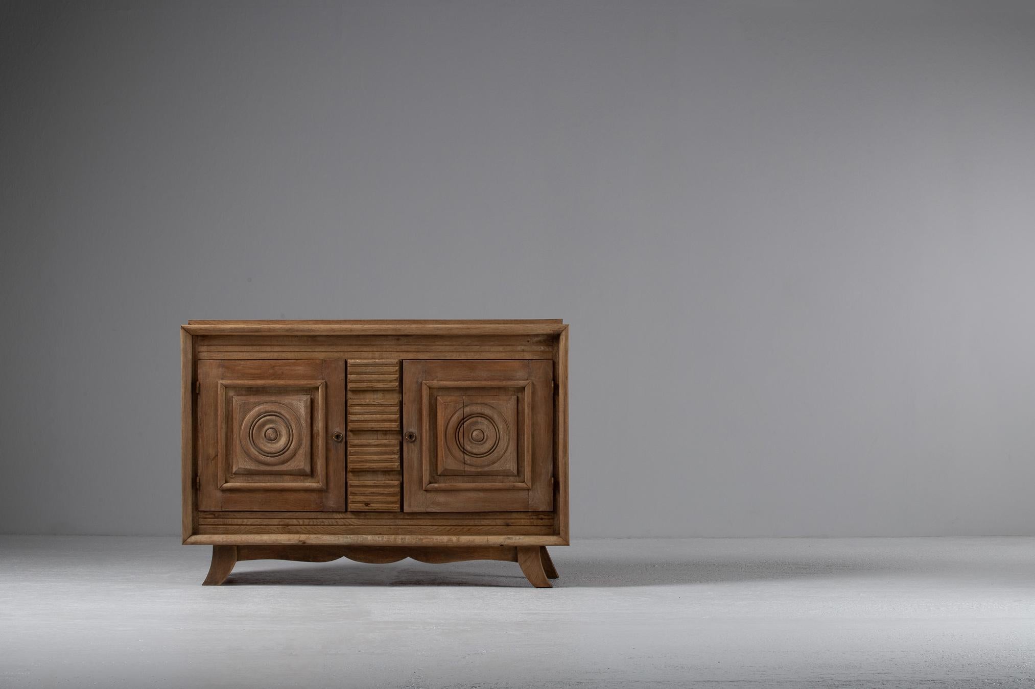 Cabinet, Bleached Oak, France, 1940s (Eichenholz) im Angebot
