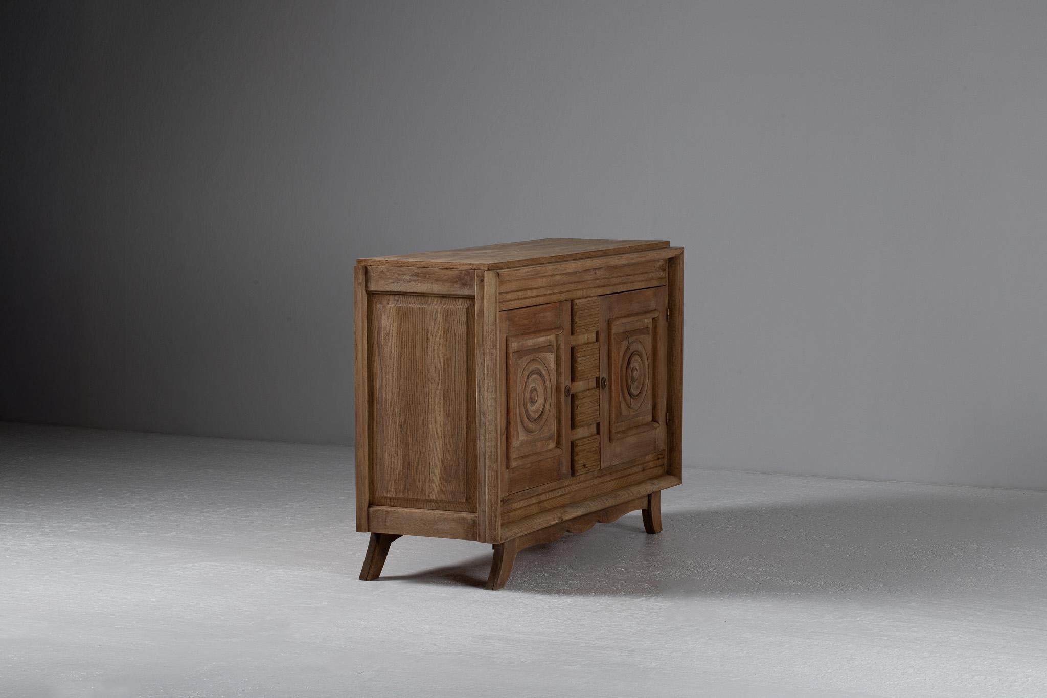 Cabinet, Bleached Oak, France, 1940s im Angebot 1