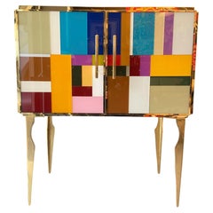 Cabinet Brass and Glass, Northern Italy, 1980