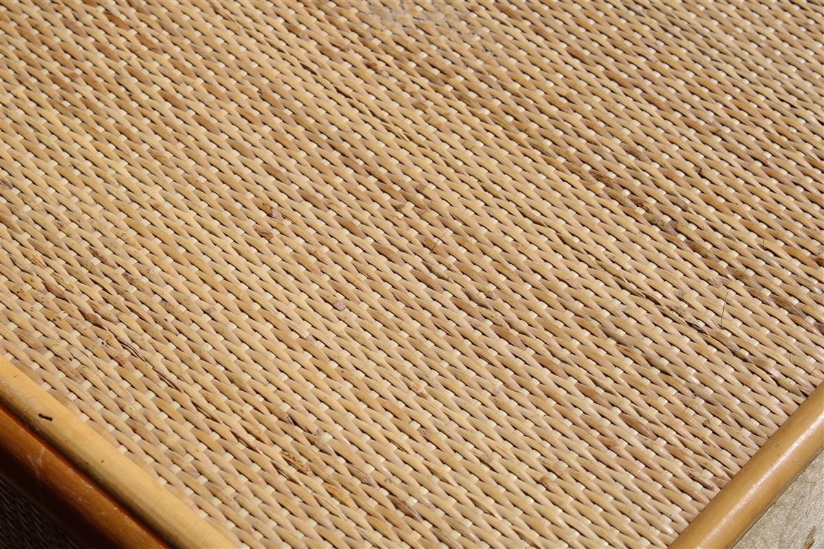 Armadietto  Buffet interamente realizzato a mano negli anni '50 in Italia Cassetti in bambù in vendita 3