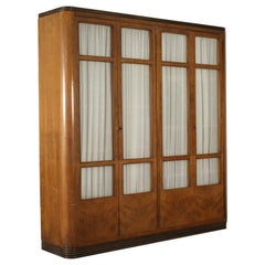 Cabinet Burl Walnut Veneer, Italy, 1940s