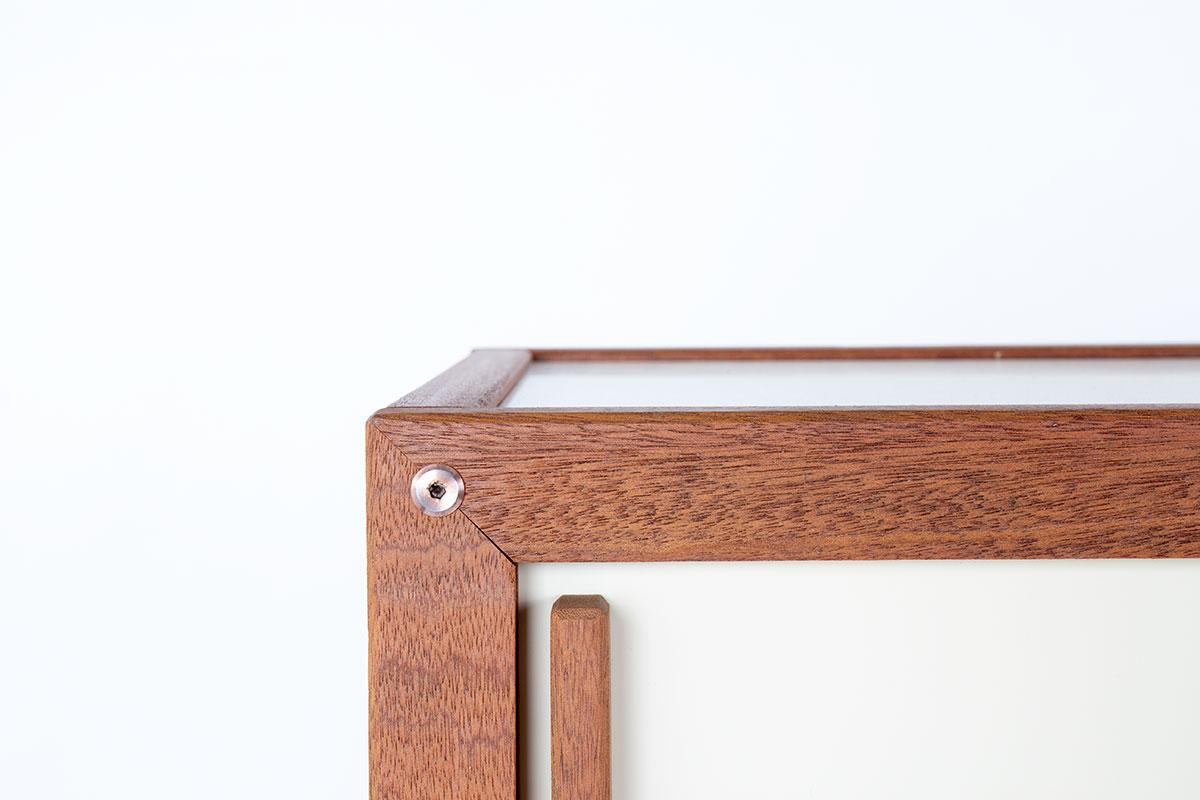 Mahogany Cabinet by Andre Sornay black door, 1960