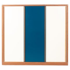 Vintage Cabinet by Andre Sornay blue door, 1960
