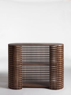 Carabottino cabinet, in canaletto walnut, by Cara Davide for Medulum
