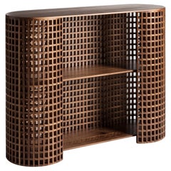 Carabottino cabinet, in canaletto walnut, by Cara Davide for Medulum