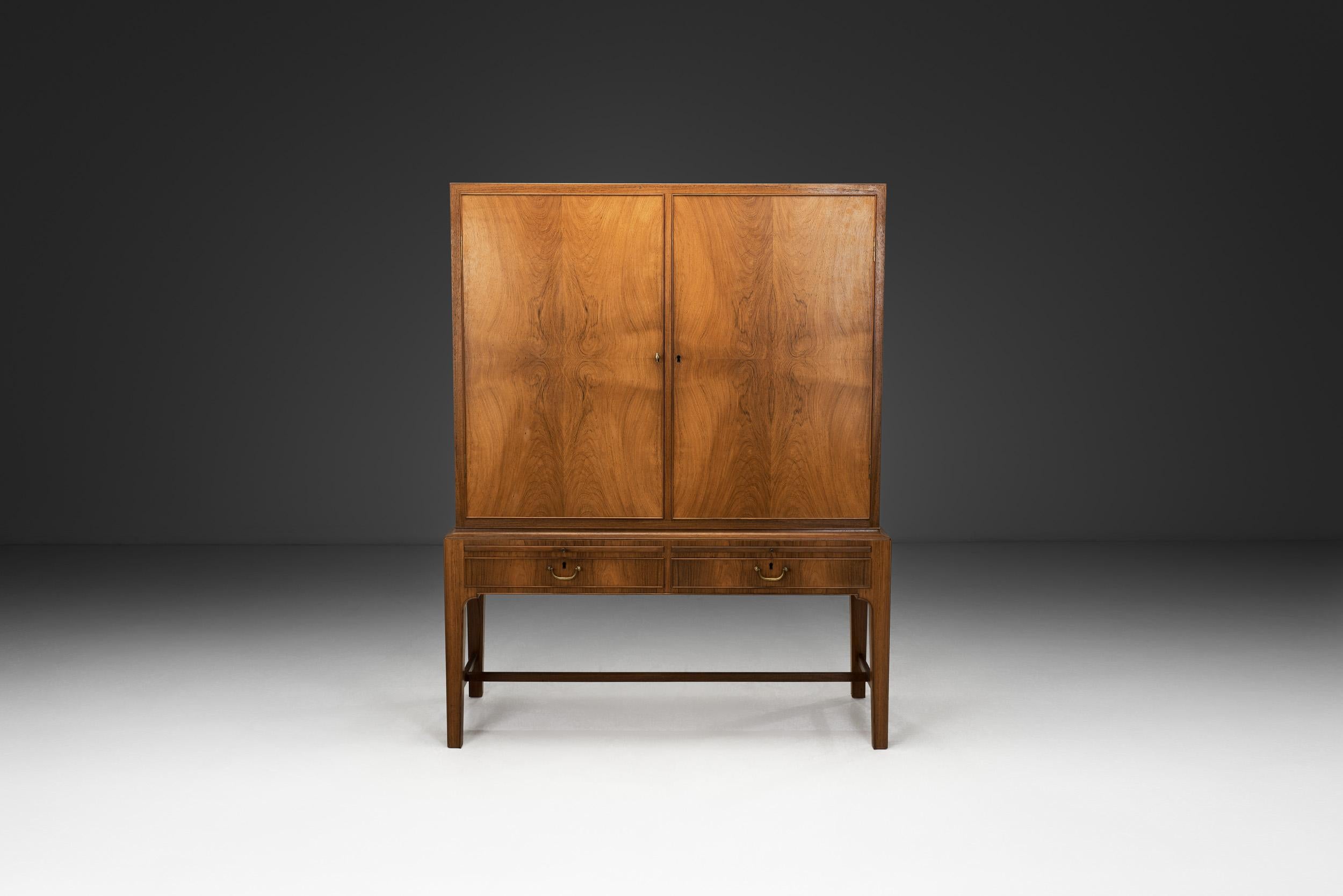 Scandinavian Modern Cabinet by Flemming Olsen for C.B. Hansen's Establishment, Denmark 1940s For Sale