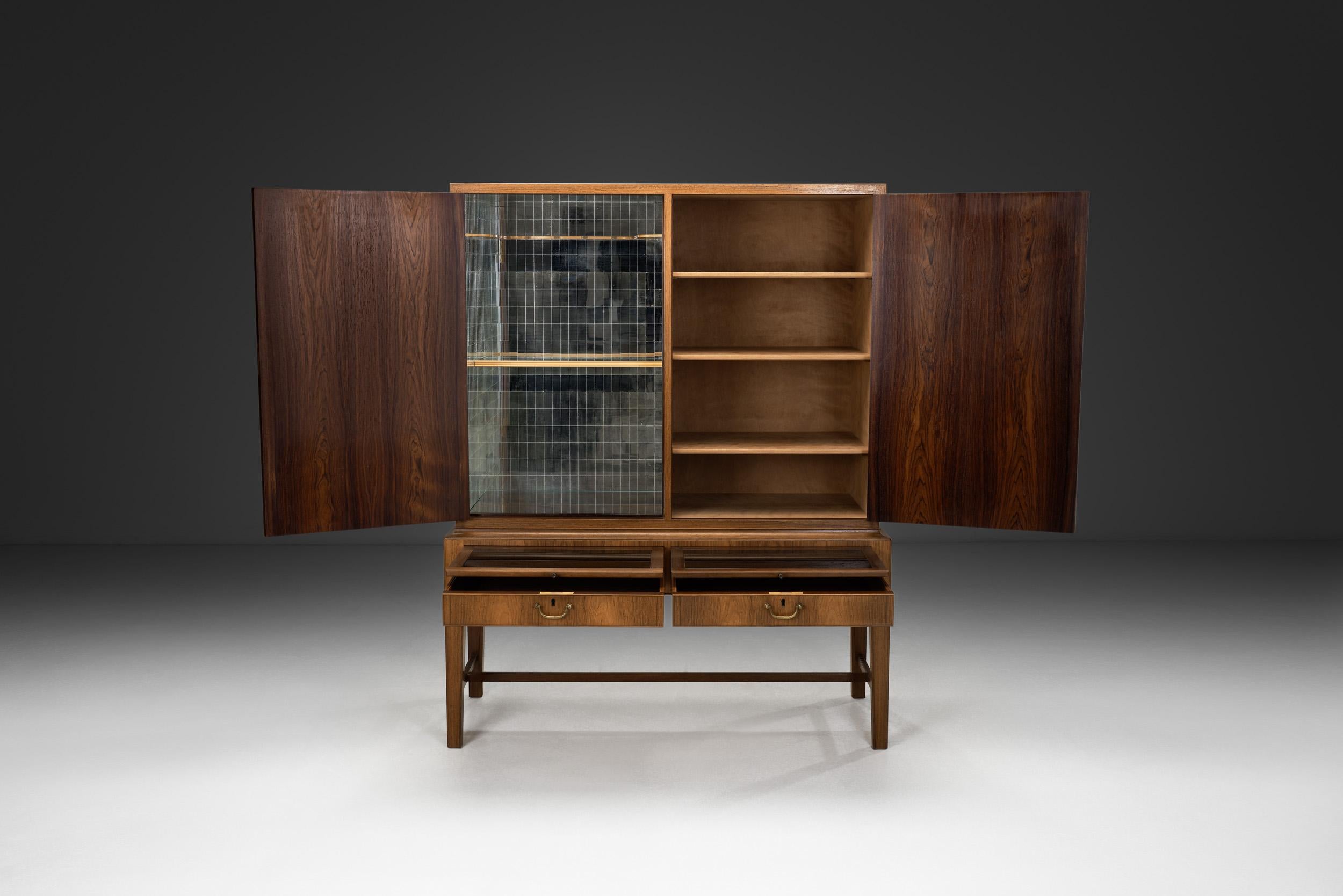 Danish Cabinet by Flemming Olsen for C.B. Hansen's Establishment, Denmark 1940s For Sale