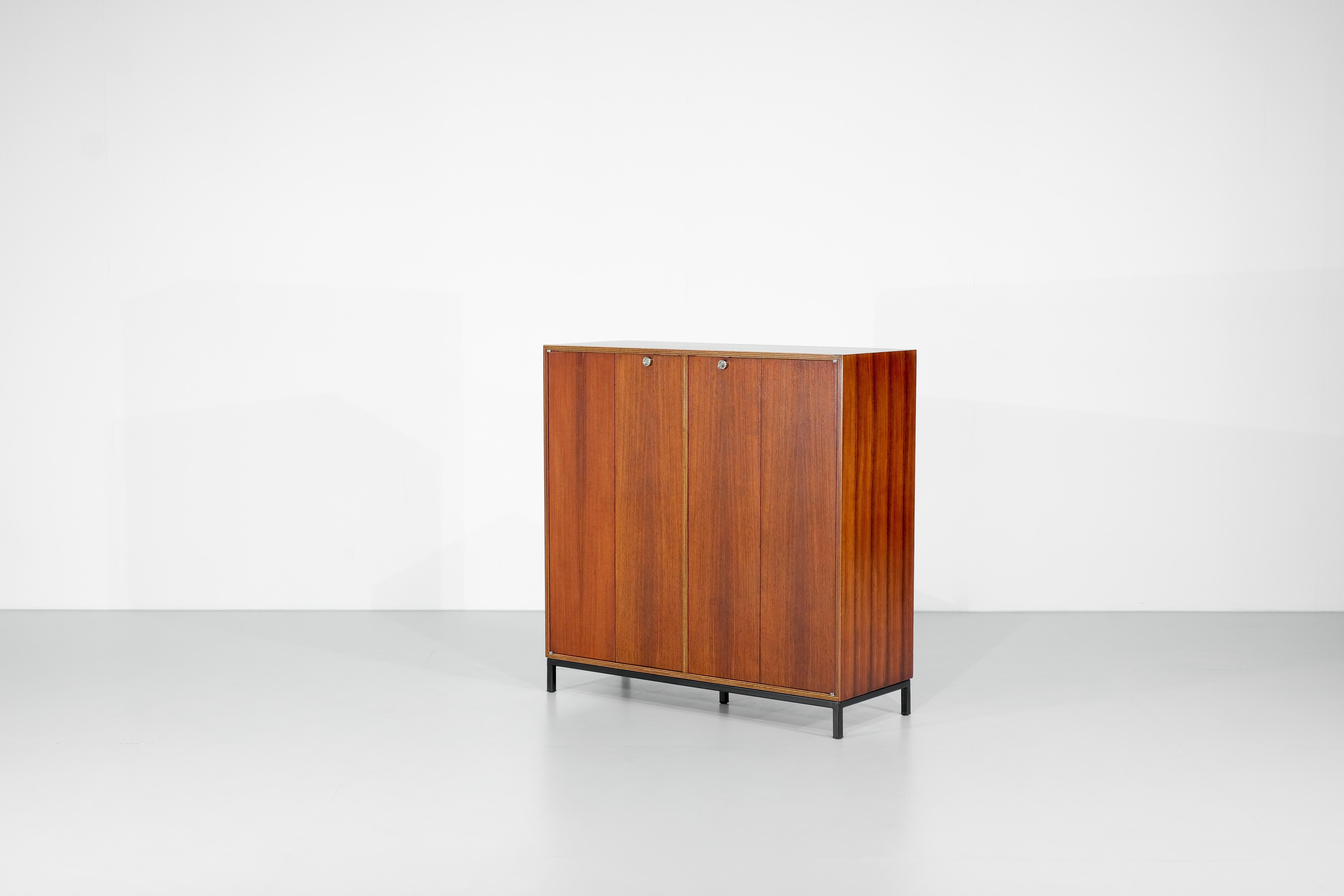 Wood Cabinet by Jules Wabbes for Le Mobilier Universel, Belgium 1960s. For Sale