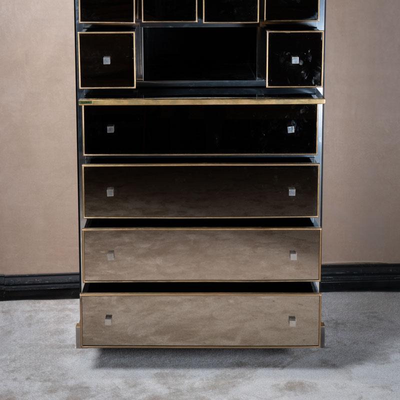 Brass Cabinet by Michel Pigneres, Sandro Petti Around 1970