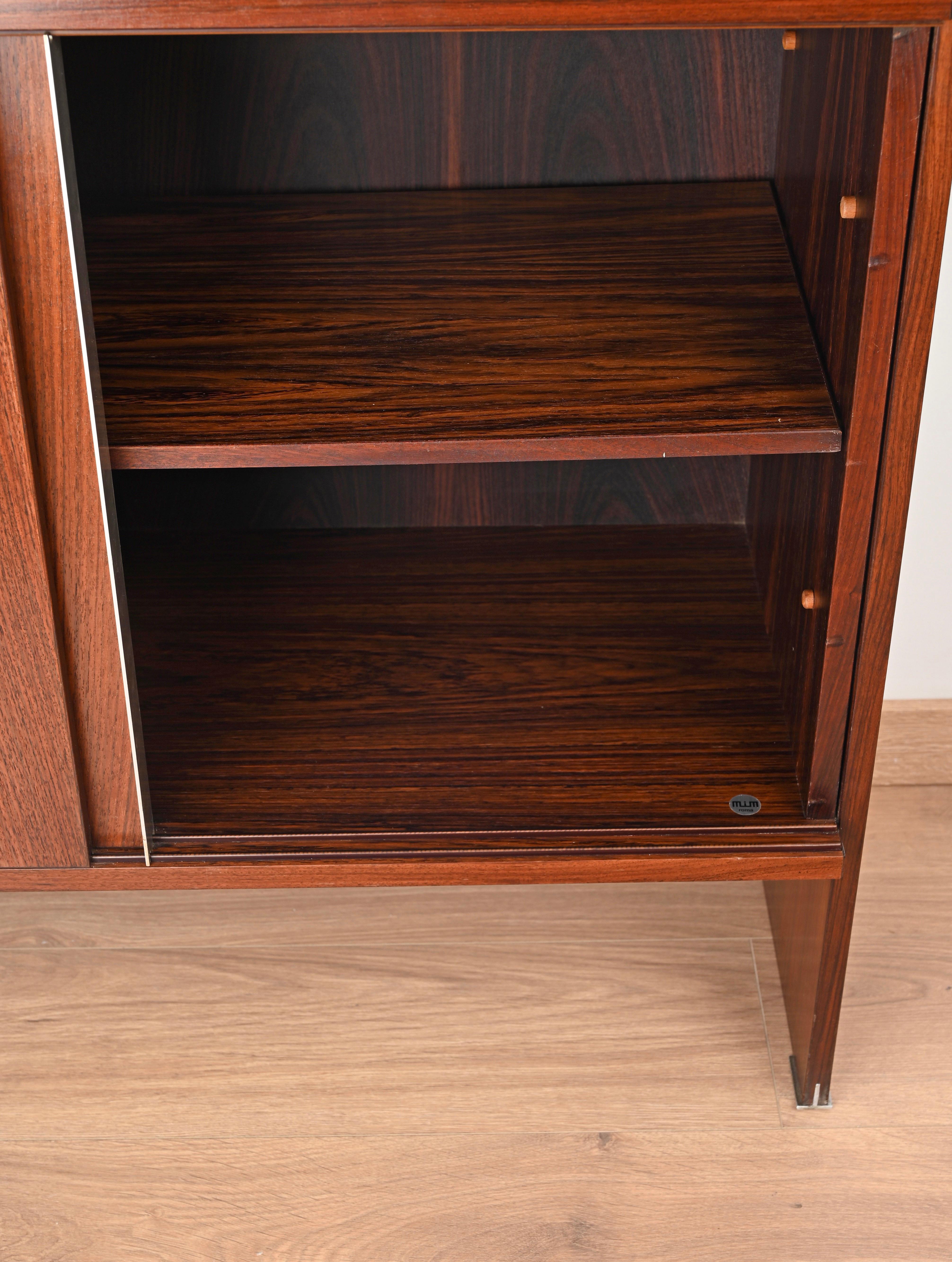 Fait main Crédence d'armoire avec porte coulissante par Ico Parisi pour MiM, Italie, années 1960 en vente