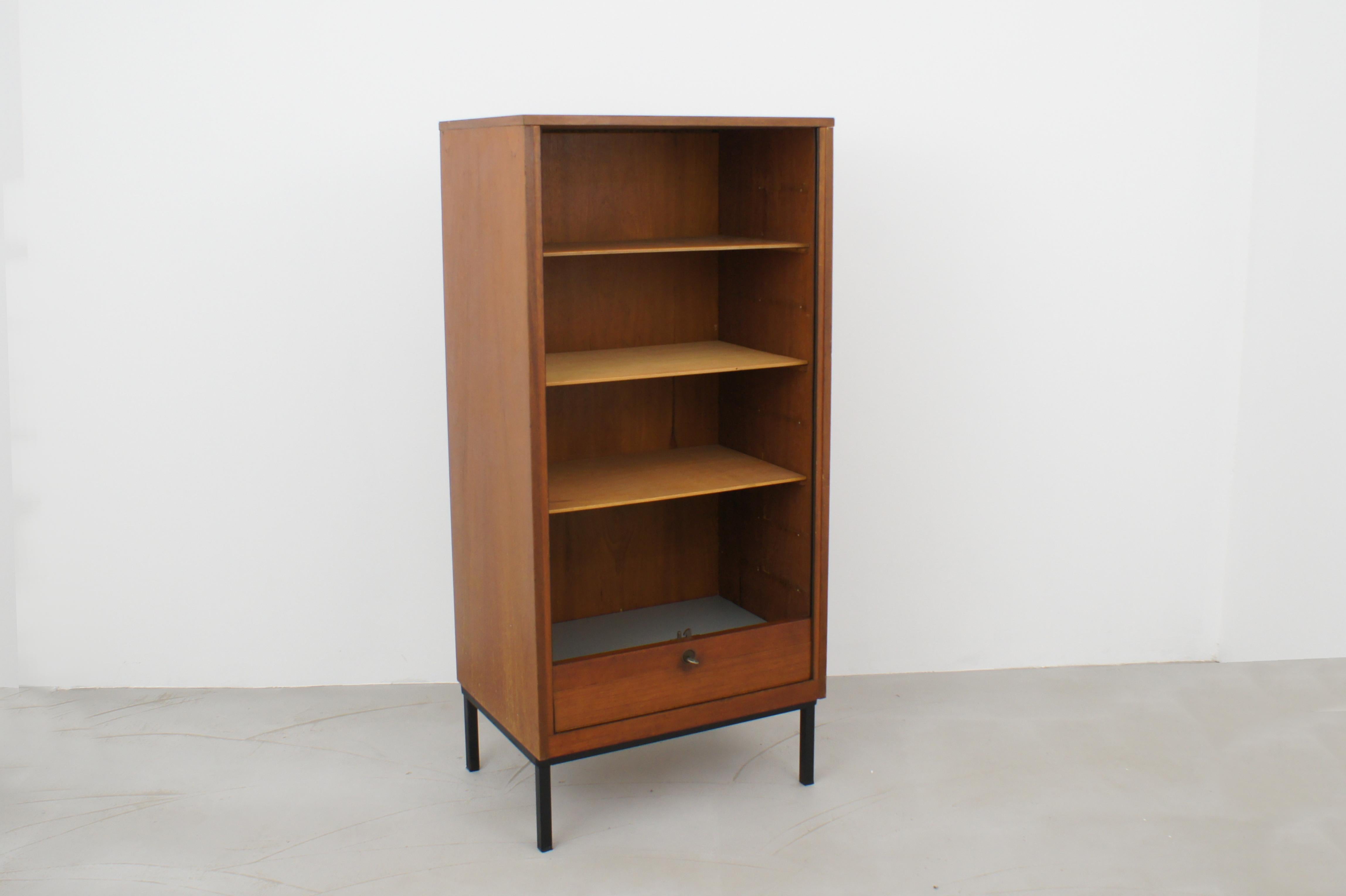 Mid-Century Modern Office cabinet with shutter, 1960s Italian production For Sale