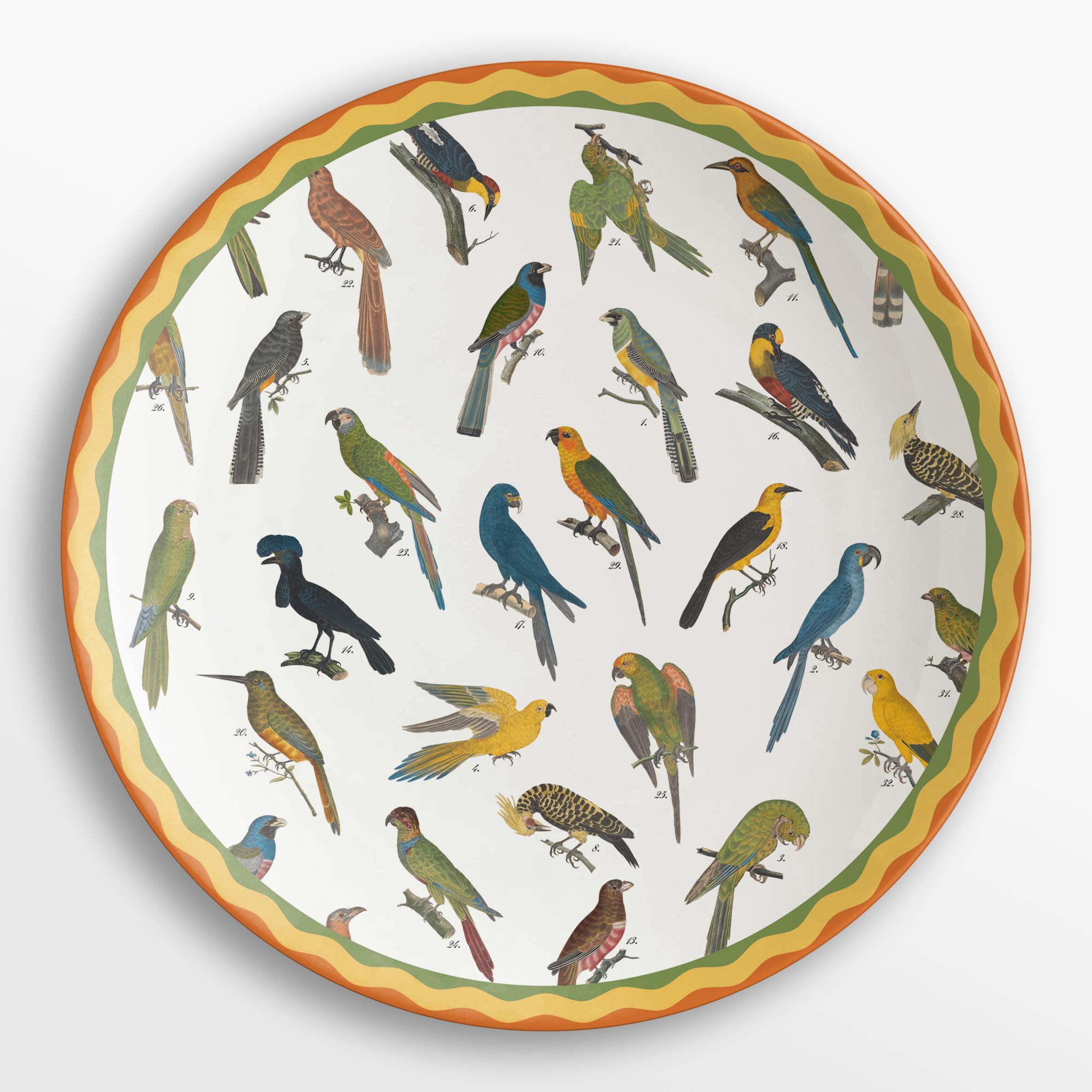 Cabinet de Curiosités, Six Contemporary Decorated Porcelain Platters For Sale 2