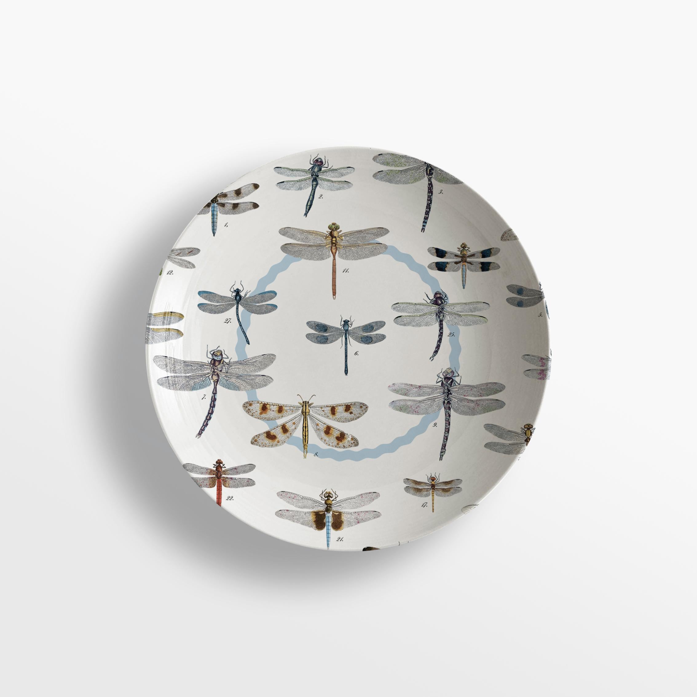 Cabinet de Curiosités, Six Contemporary Decorated Porcelain Soup Plates For Sale 2