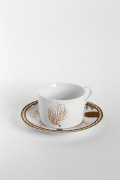 Cabinet De Curiosités, Seis Tazas de Té Contemporáneas Decoradas con Platos