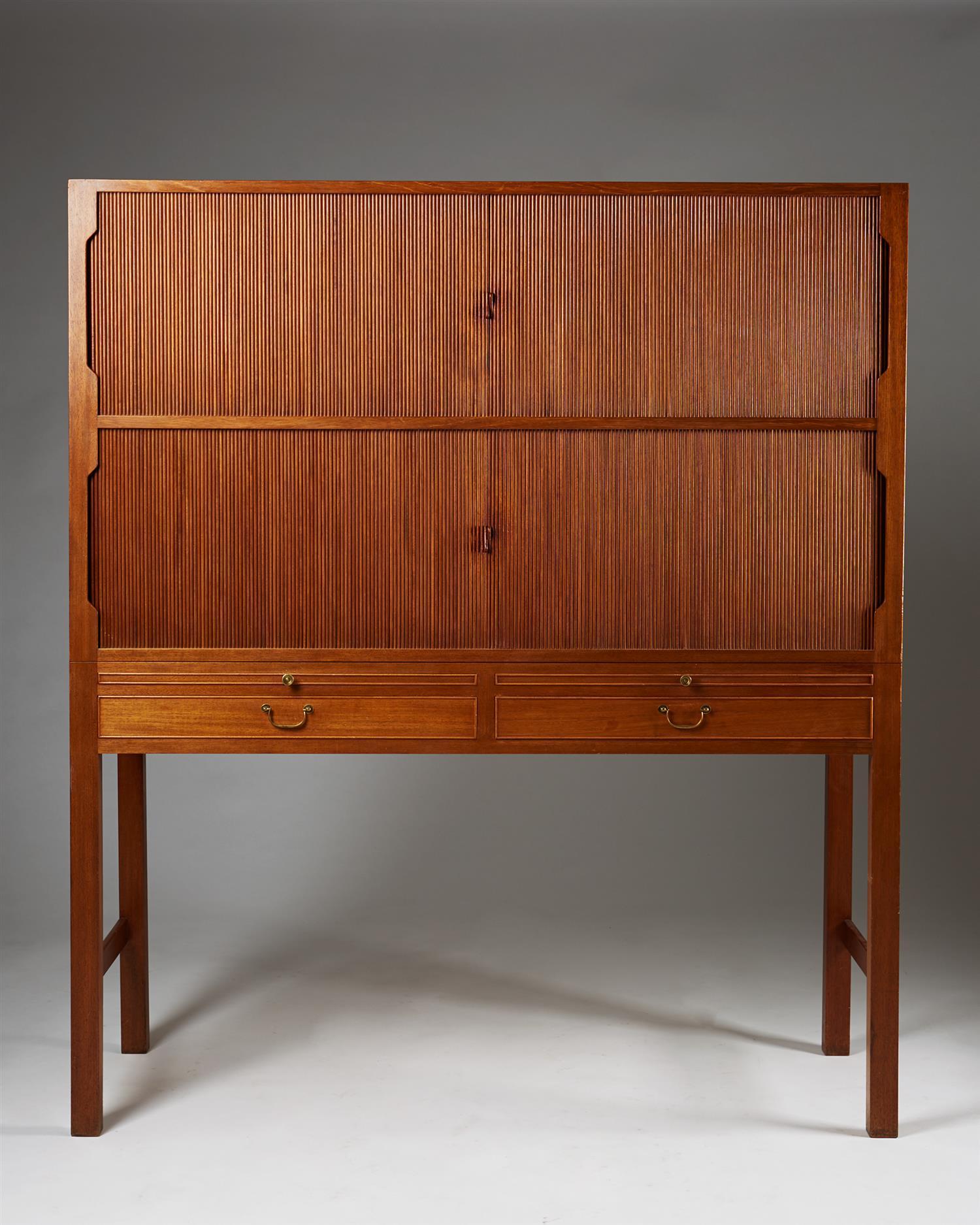 Cabinet, designed by Ole Wanscher for A. J. Iversen, Denmark, 1947.

Tabasco mahogany.
 