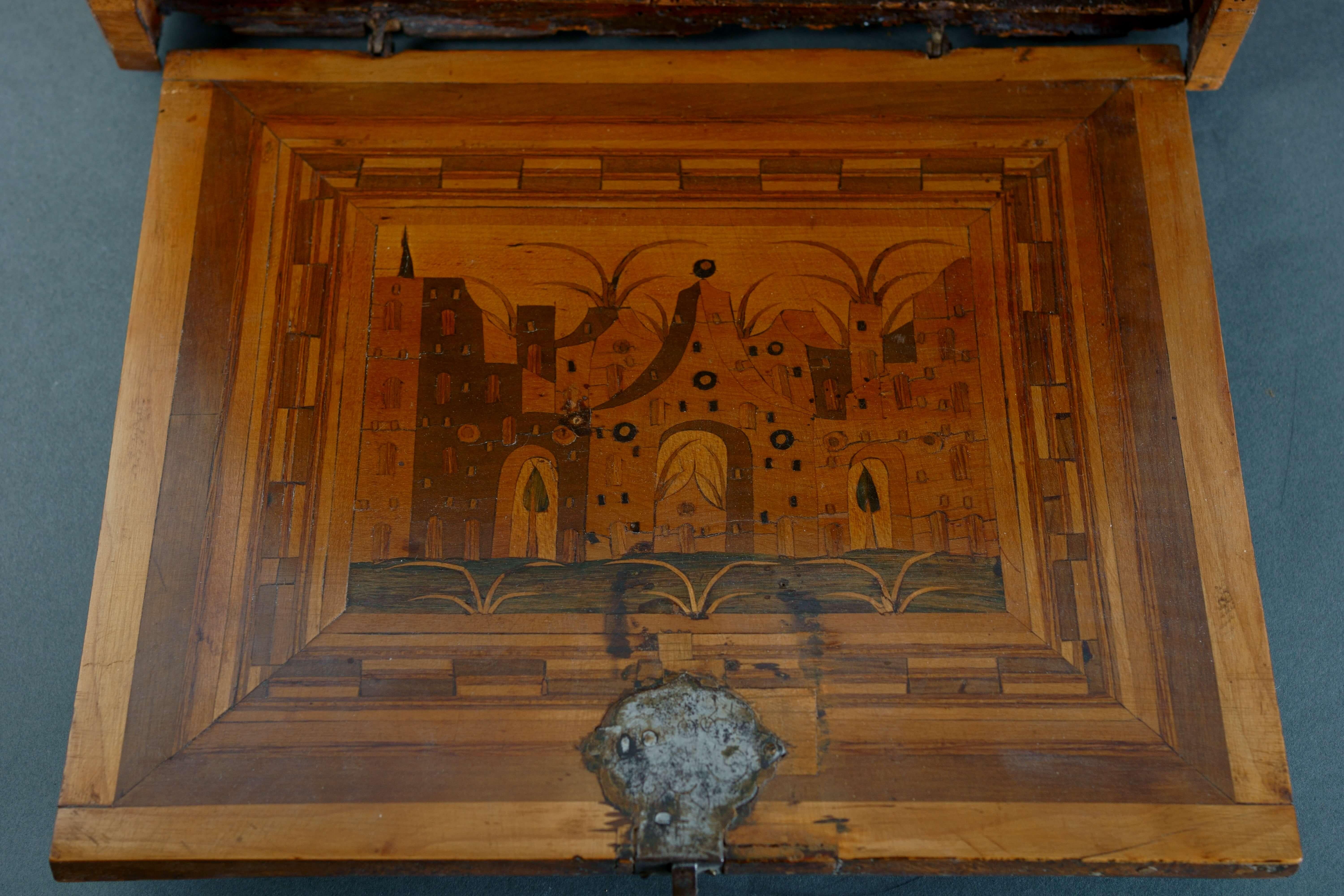 Augsburgo Gabinete Siglo XVII Alta Edad Incrustación Wunderkammer Hierro Grabado en venta 3