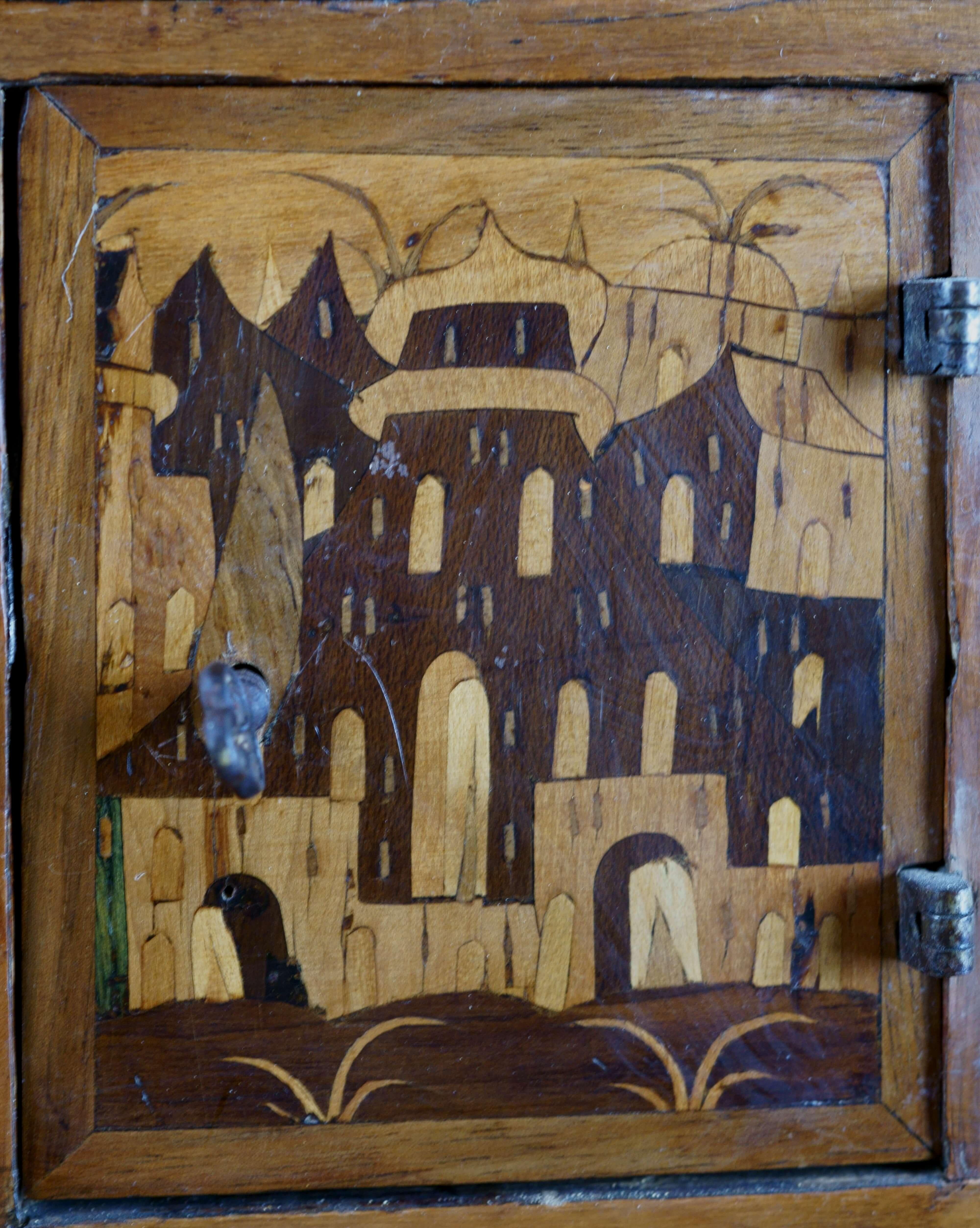 Augsburgo Gabinete Siglo XVII Alta Edad Incrustación Wunderkammer Hierro Grabado en venta 5