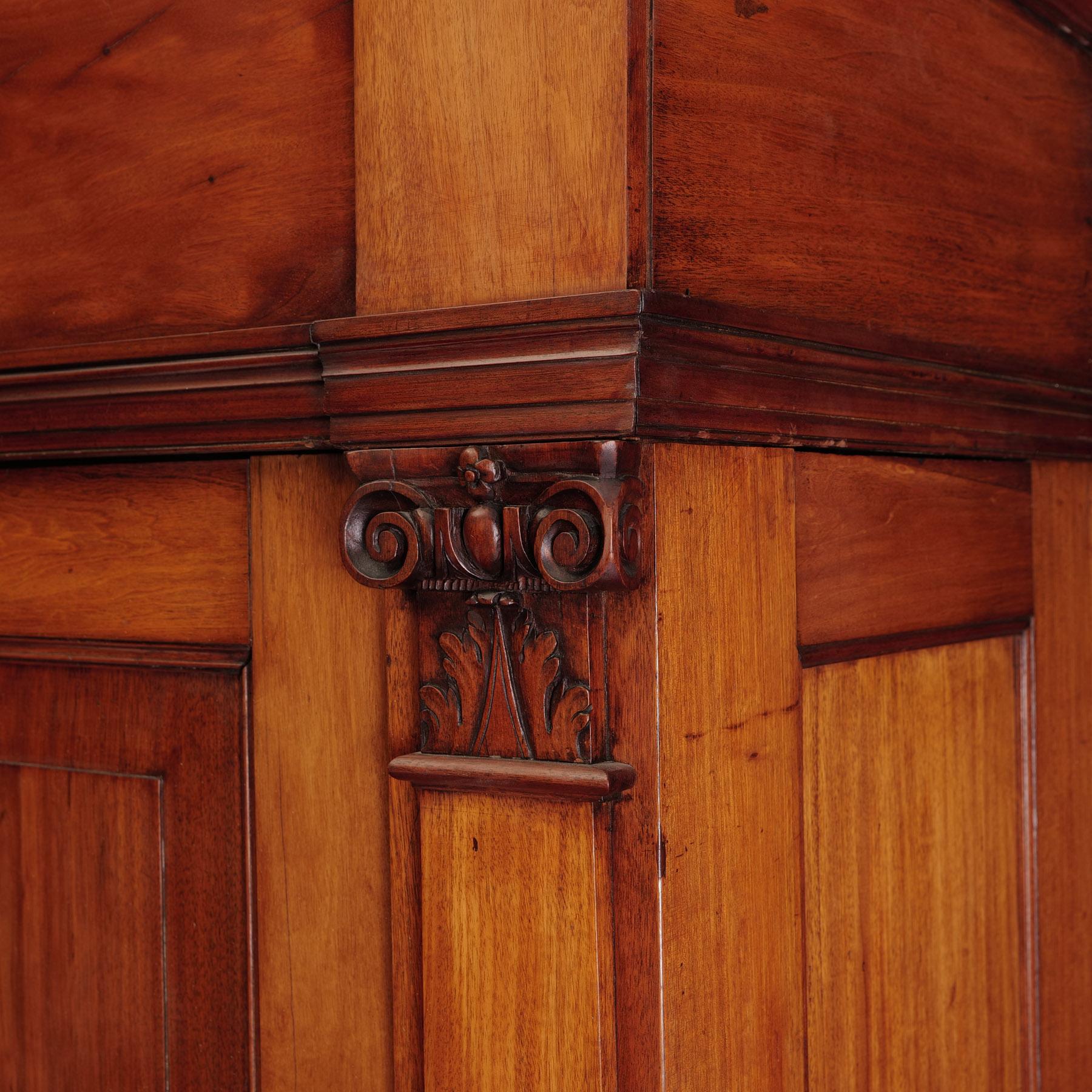 French Cabinet, Empire around 1800, solid mahogany, 2-door For Sale