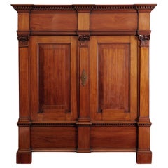 Cabinet, Empire around 1800, solid mahogany, 2-door