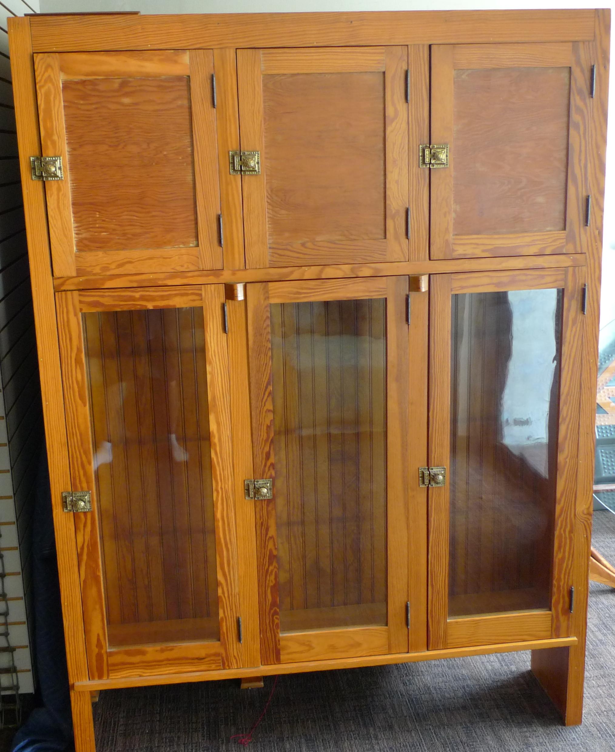 Arts and Crafts Cabinet for Kitchen Dining Room Storage from Historic Chicago Pullman Home 1920s For Sale