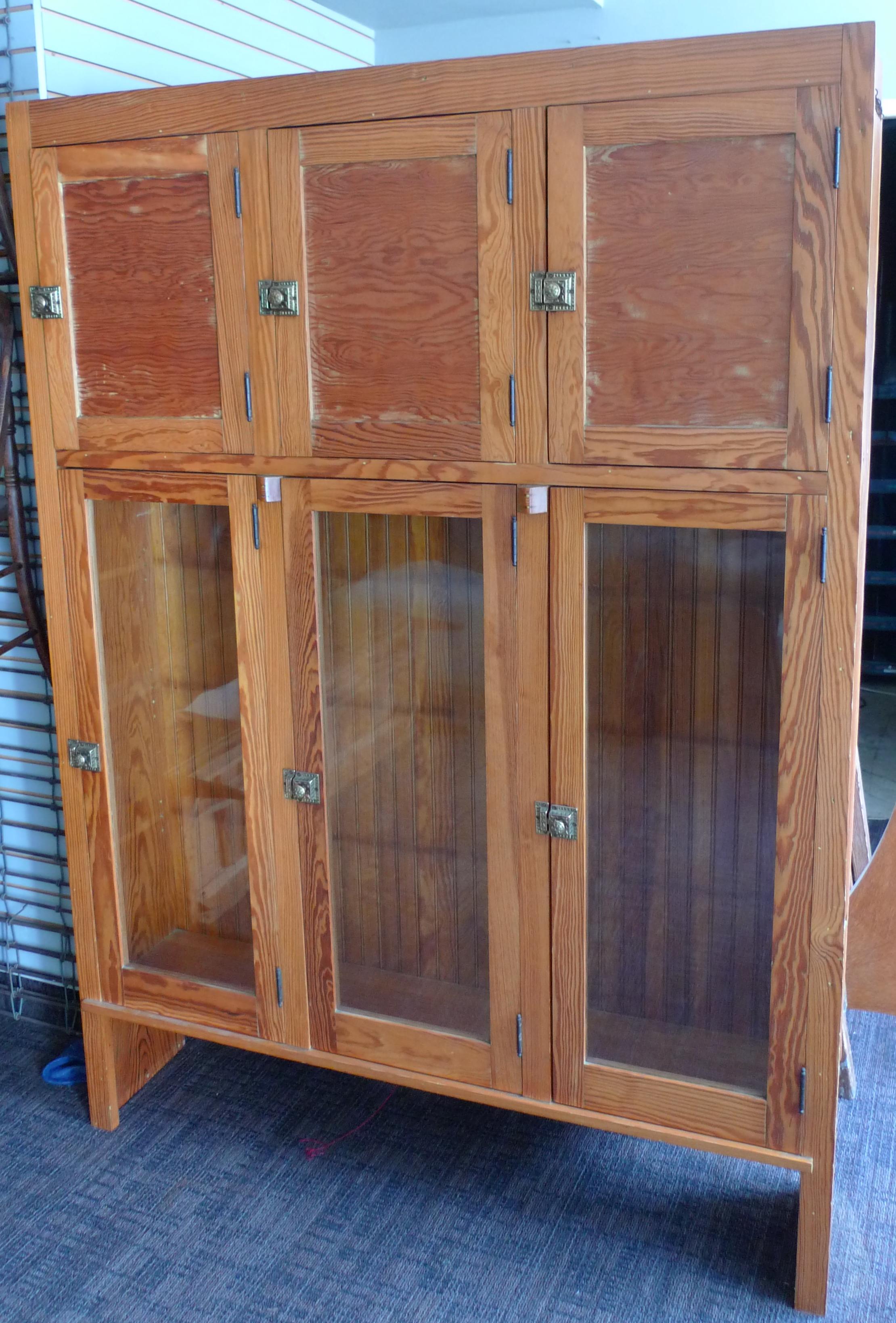 American Cabinet for Kitchen Dining Room Storage from Historic Chicago Pullman Home 1920s For Sale