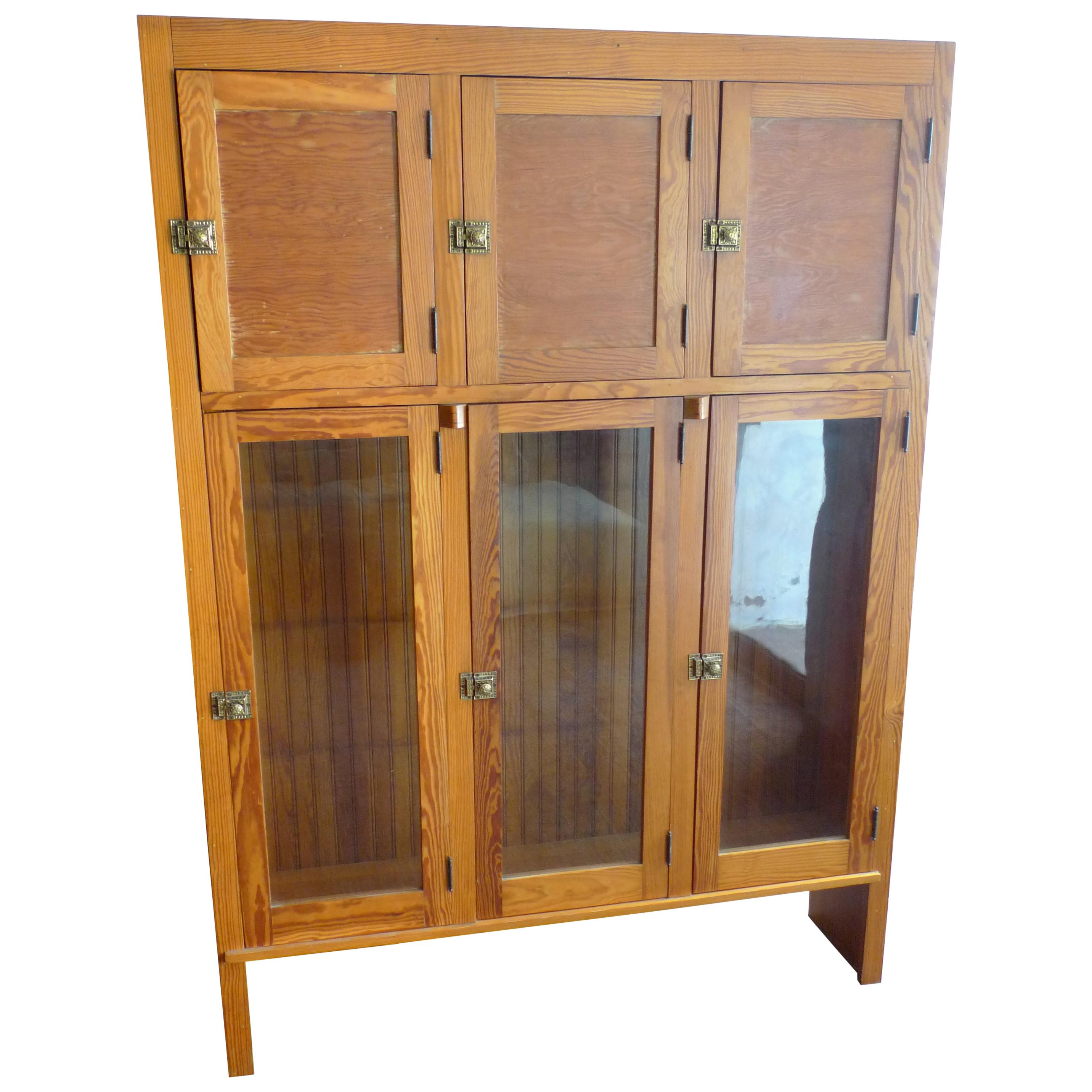 Cabinet for Kitchen Dining Room Storage from Historic Chicago Pullman Home 1920s For Sale