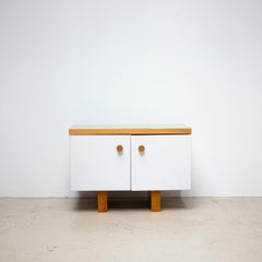 Charlotte Perriand Side Board from Les Arcs, 2 Doors, Green Top
