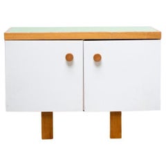 Charlotte Perriand Side Board from Les Arcs, 2 Doors, Green Top