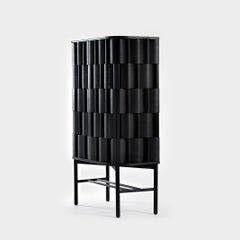 Meuble de rangement tissé 86 de Ringvide, bois de bouleau noir, huile scandinave