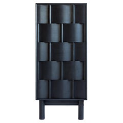 Cabinet from Ringvide, Weave Frame Tall, Birch Wood, black oil. Scandinavian