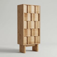 Cabinet from Ringvide, Weave Frame Tall, Oak Wood, natural oil. Scandinavian