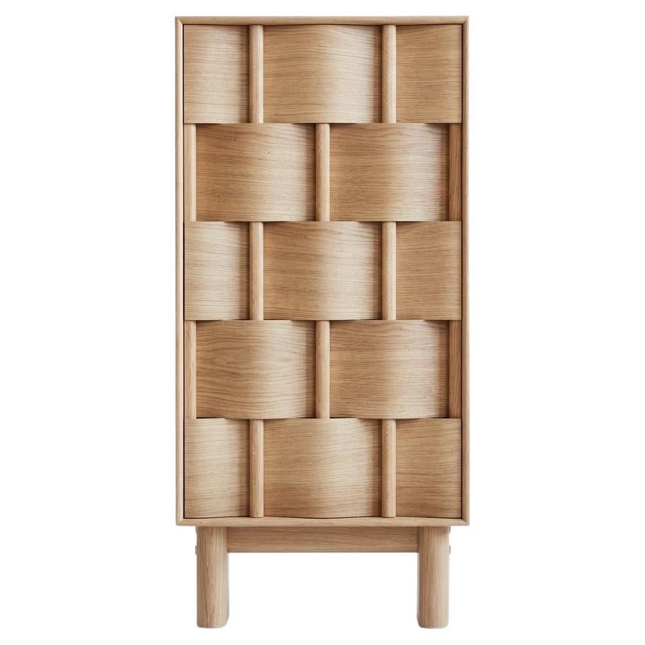 Cabinet from Ringvide, Weave Frame Tall, Oak Wood, natural oil. Scandinavian