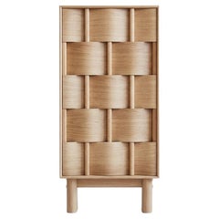 Cabinet from Ringvide, Weave Frame Tall, Oak Wood, natural oil. Scandinavian