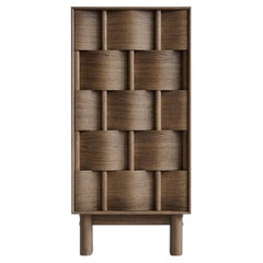 Cabinet from Ringvide, Weave Frame Tall, Smoked oak Wood, natural oil.