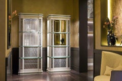 Cabinet Hand Decorated Tyni Mosaic Knobs Bronzed Brass Led lightining Opening