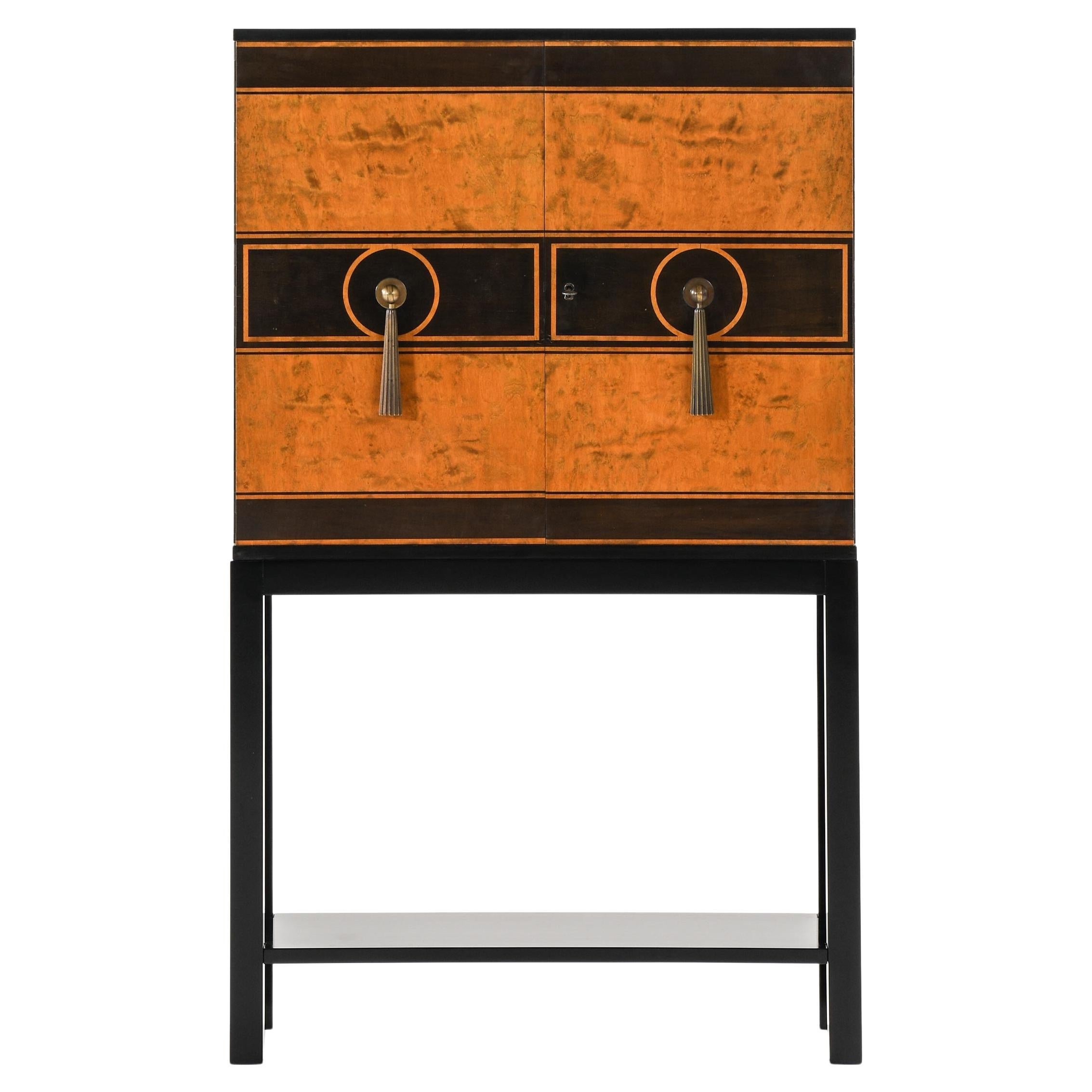 Cabinet in Birch and Lacquer by Otto Schulz, 1930s