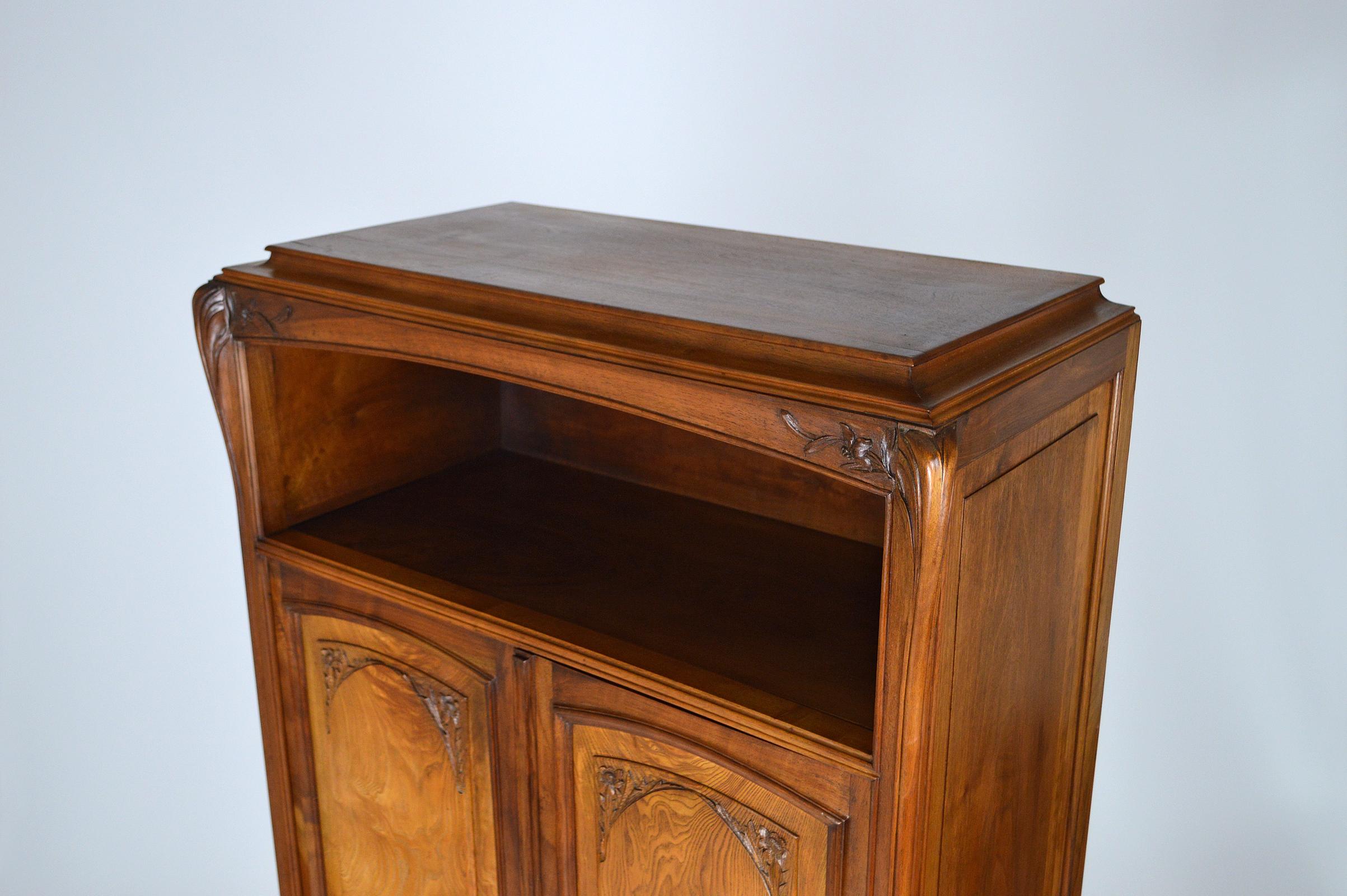 Cabinet in Carved Wood on a Floral Theme, Art Nouveau, France, circa 1905 7