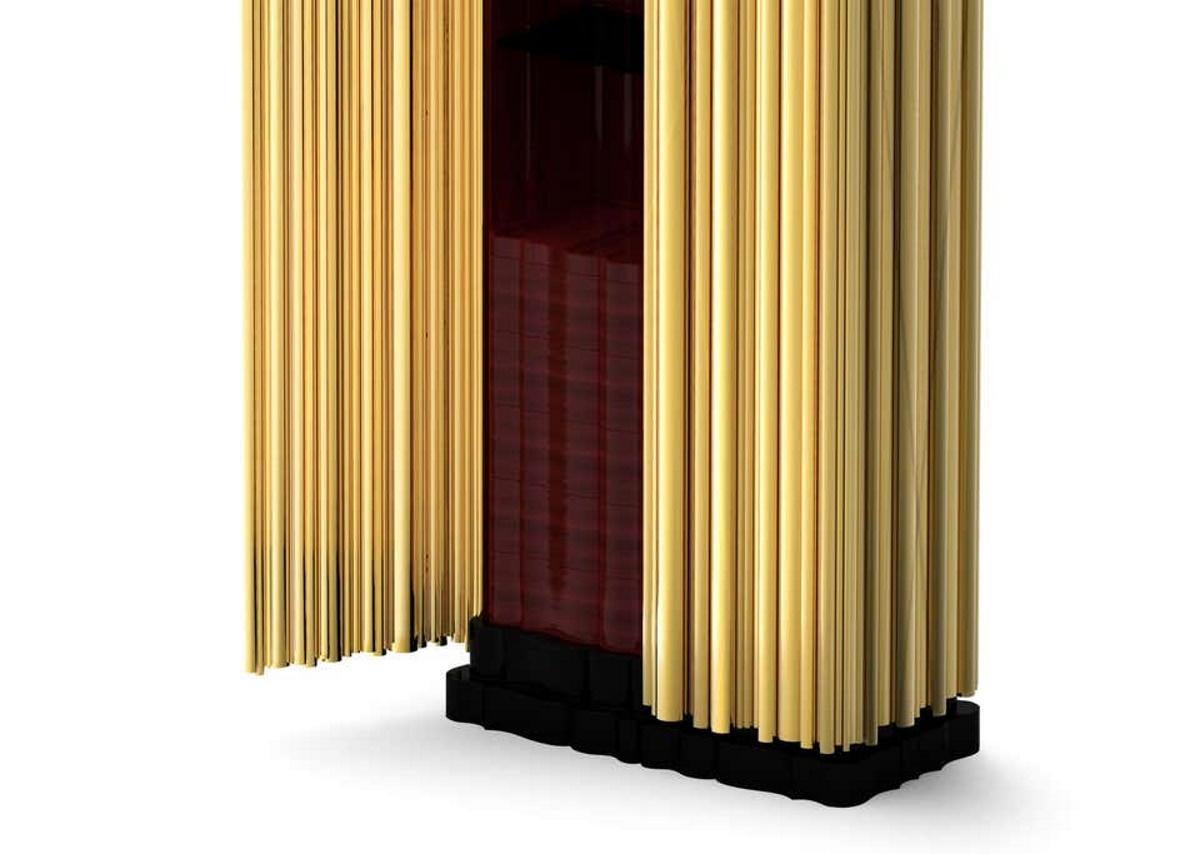 Cabinet in Gold-Plated Brass For Sale 1
