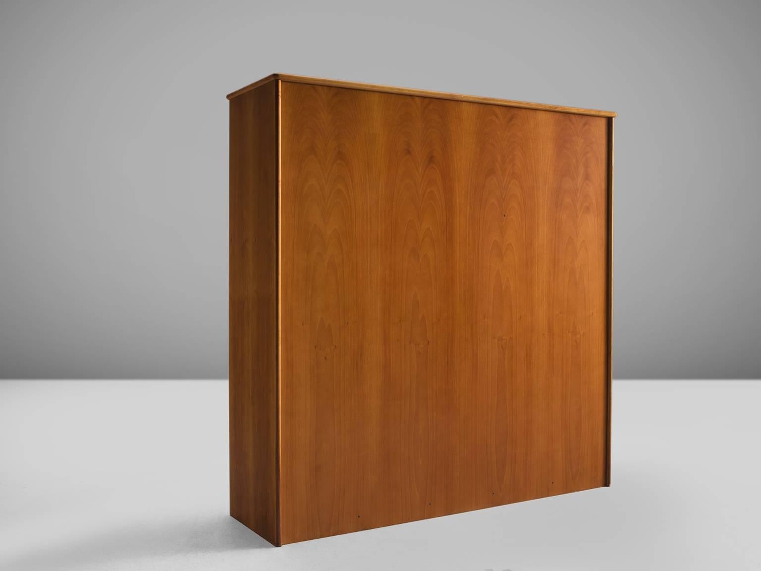 Cabinet in Leather and Italian Walnut 1