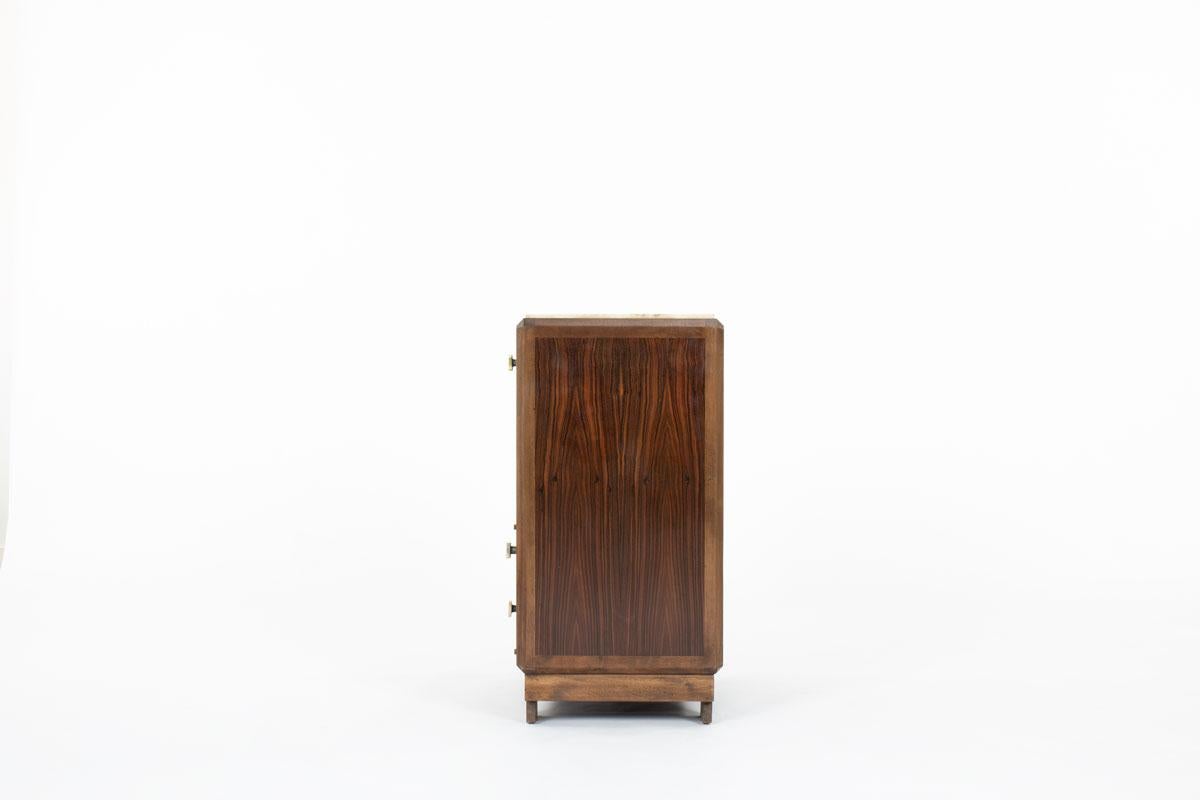 Cabinet in Macassar Ebony and rosewood, Art Deco, 1930s In Good Condition For Sale In JASSANS-RIOTTIER, FR