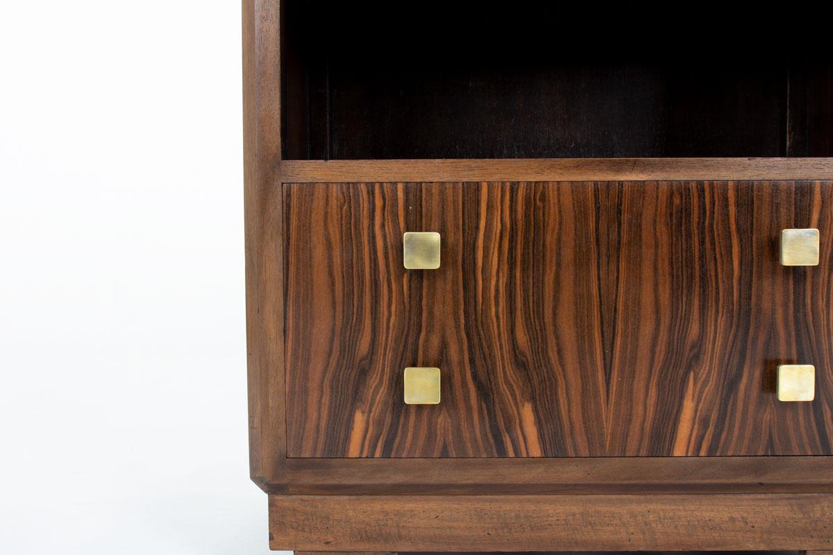 Cabinet in Macassar Ebony and rosewood, Art Deco, 1930s For Sale 4