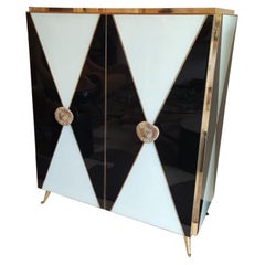 Cabinet in Mirror and Brass